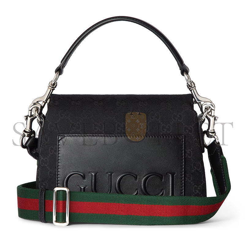 G*u*i small gg crossbody bag with web 821617 (19*15*7cm)